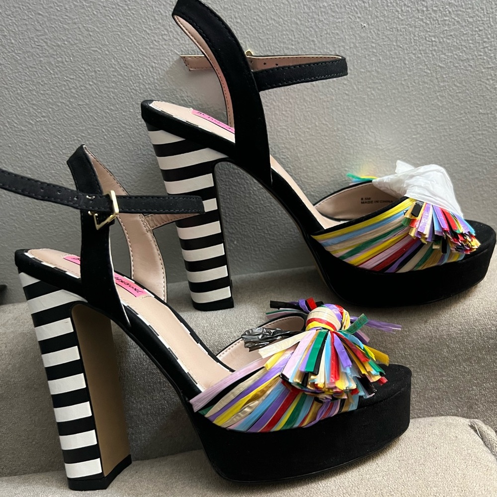 COPY - Betsey Johnson Mandy Raffia Ankle Strap Sandals